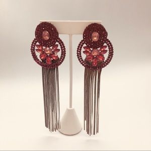 Unique pink earrings
